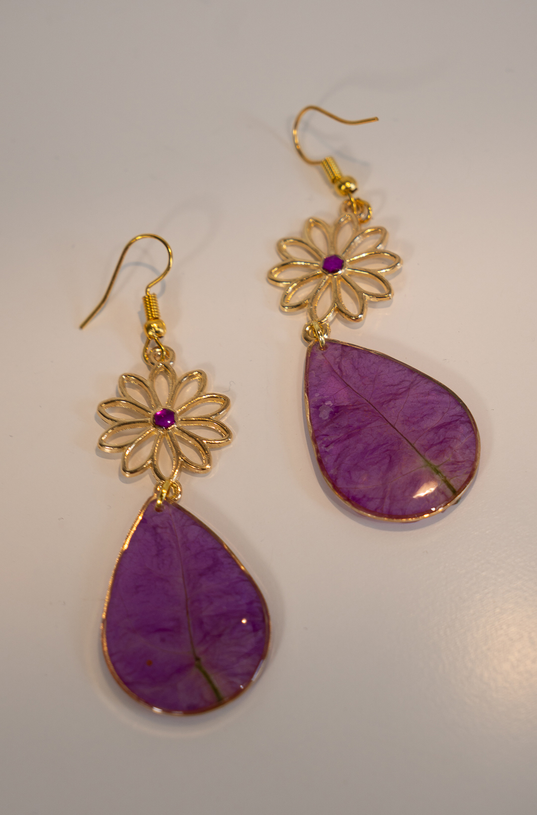 Pendientes flor y buganvilla - Imagen 3