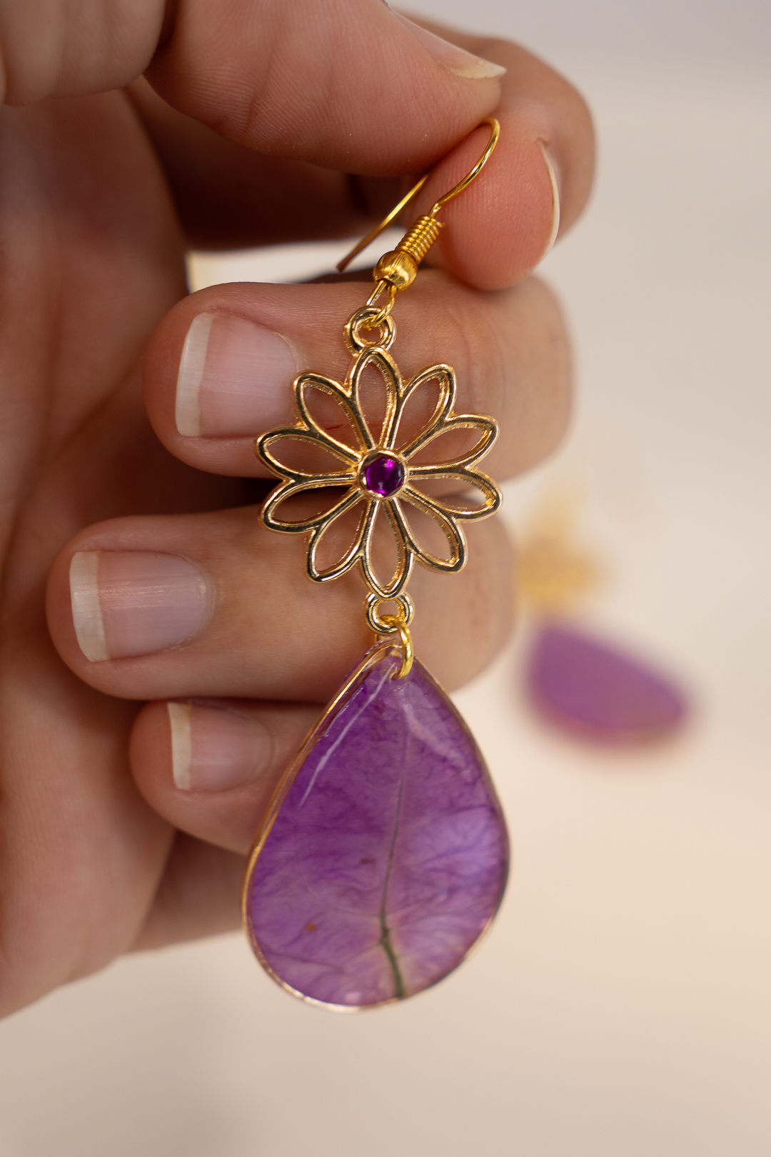 Pendientes flor y buganvilla - Imagen 2