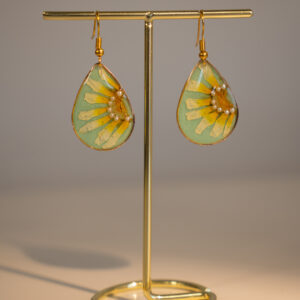 Pendientes margarita blanca