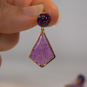 Pendientes Buganvilla y glitter