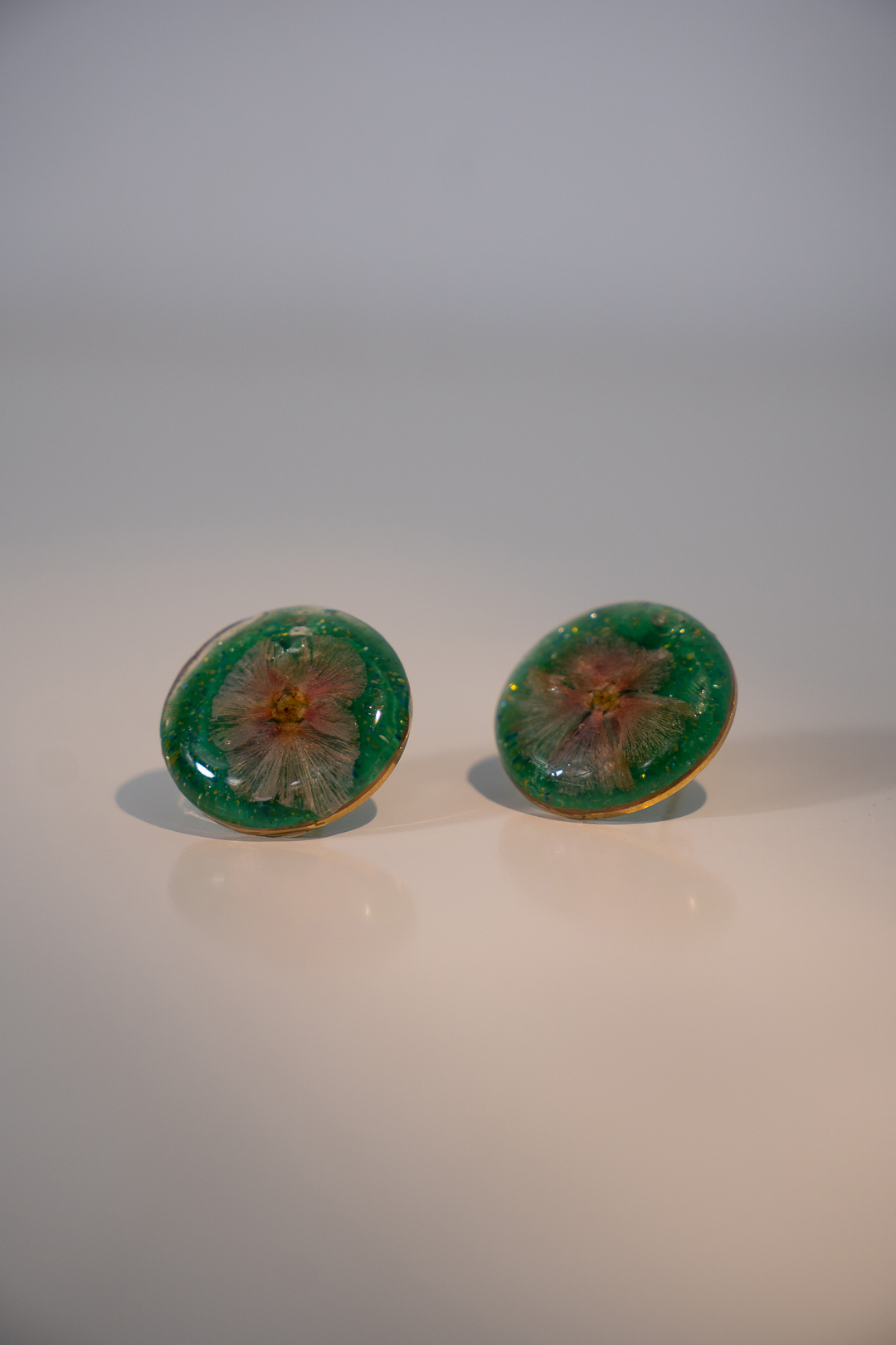 Pendientes botón verde - Imagen 4