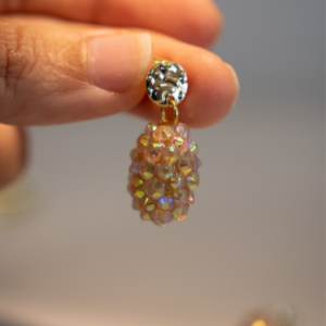 Pendientes cristales dorados