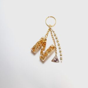 Llavero letra N dorado