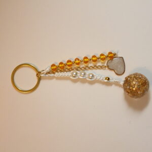 Llavero esfera dorado