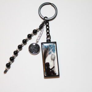 Llavero diente de leche y cabello